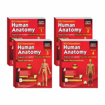 B.D. Churasia: Human Anatomy, 8th Edition, (Vol- 1, 2, 3, 4) (Original)